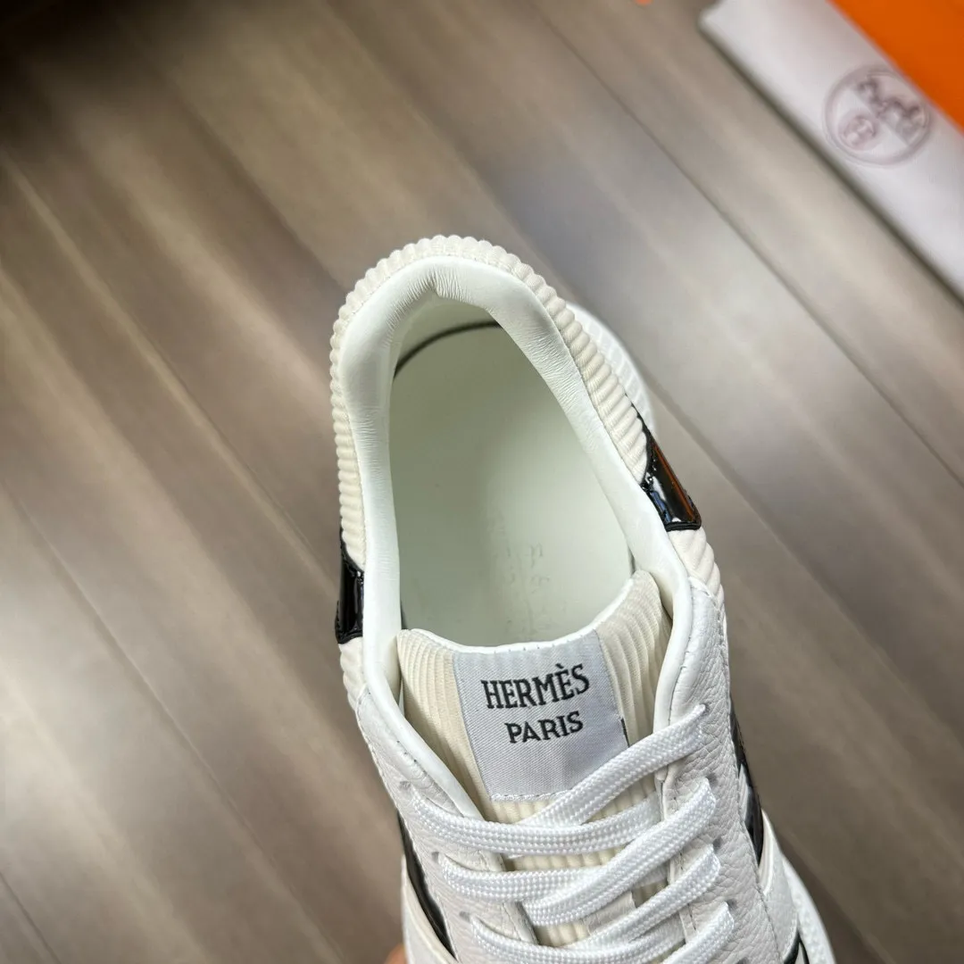 [HERMES] Hermès men's shoes 💰520💰 - High-end quality original order - Upper: 🔝 tumbled calfskin, high mercerized striped fabric, sewn brand H totem - Lining: water-dyed cowhide - Outsole: ultra-light T men's shoes 💰U foam rubber; two-color molded outsole - Super high quality control, fine workmanship: highlighted (high-end, luxury, grade) -Size :38-44, (45, customized)